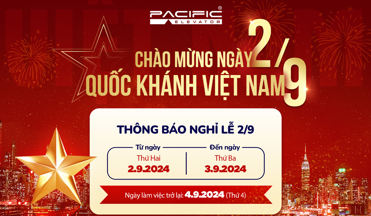 THÔNG BÁO LỊCH NGHỈ LỄ QUỐC KHÁNH 02/09