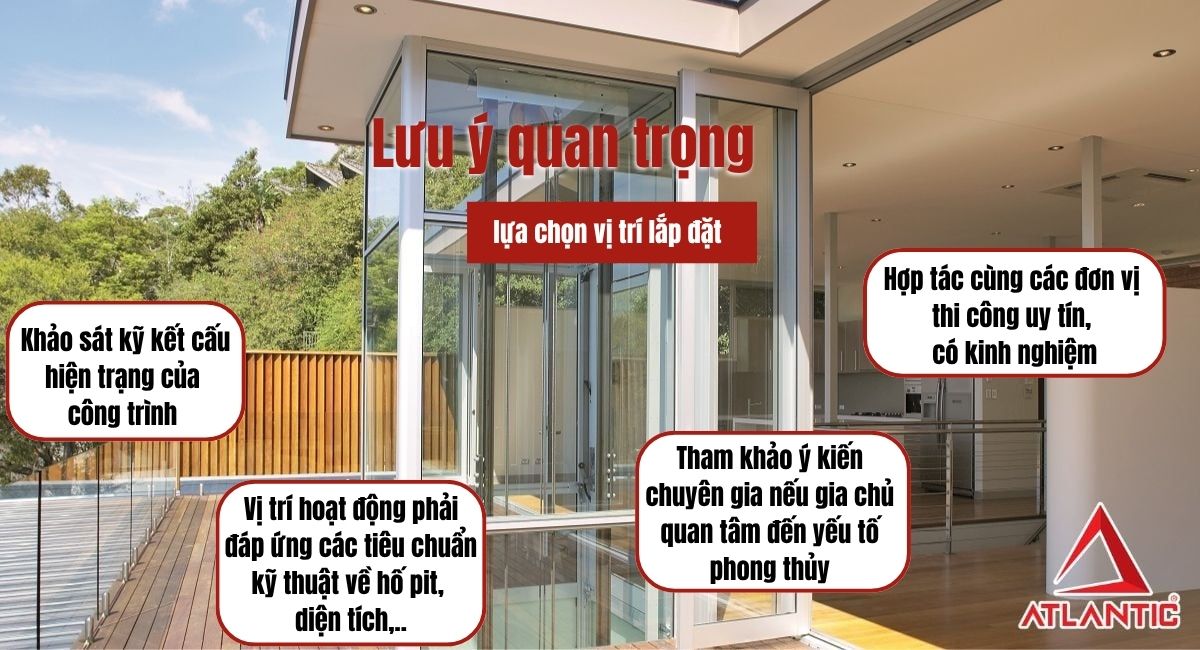 Những lưu ý quan trọng khi lựa chọn nơi lắp đặt thang máy gia đình