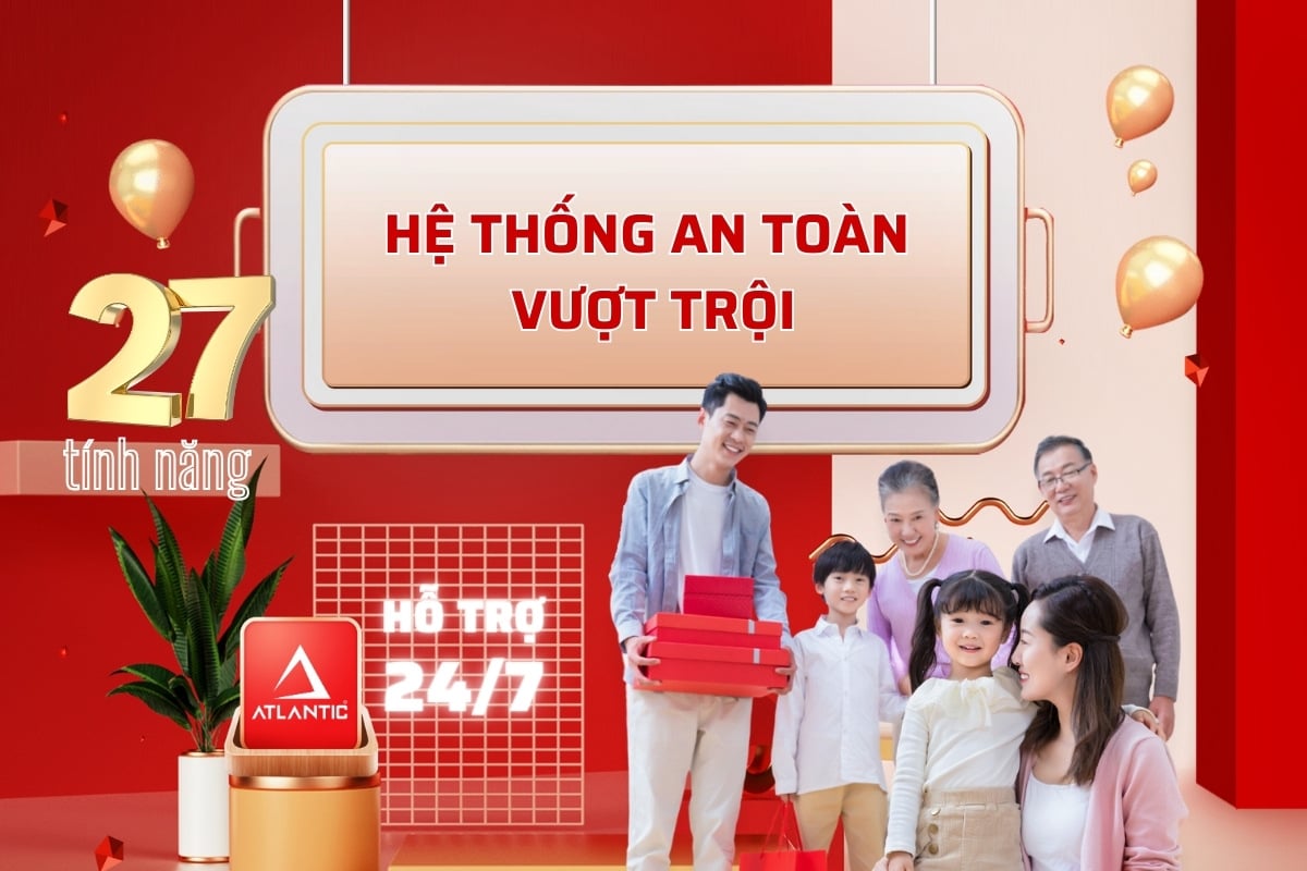Thang máy gia đình Atlantic - Hệ thống an toàn 27 tính năng