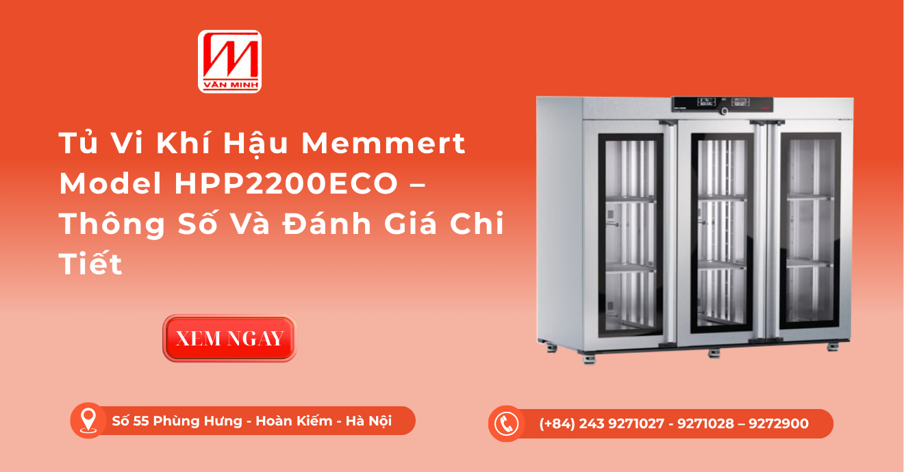 Tủ Vi Khí Hậu Memmert Model HPP2200ECO – Thông Số Và Đánh Giá Chi Tiết