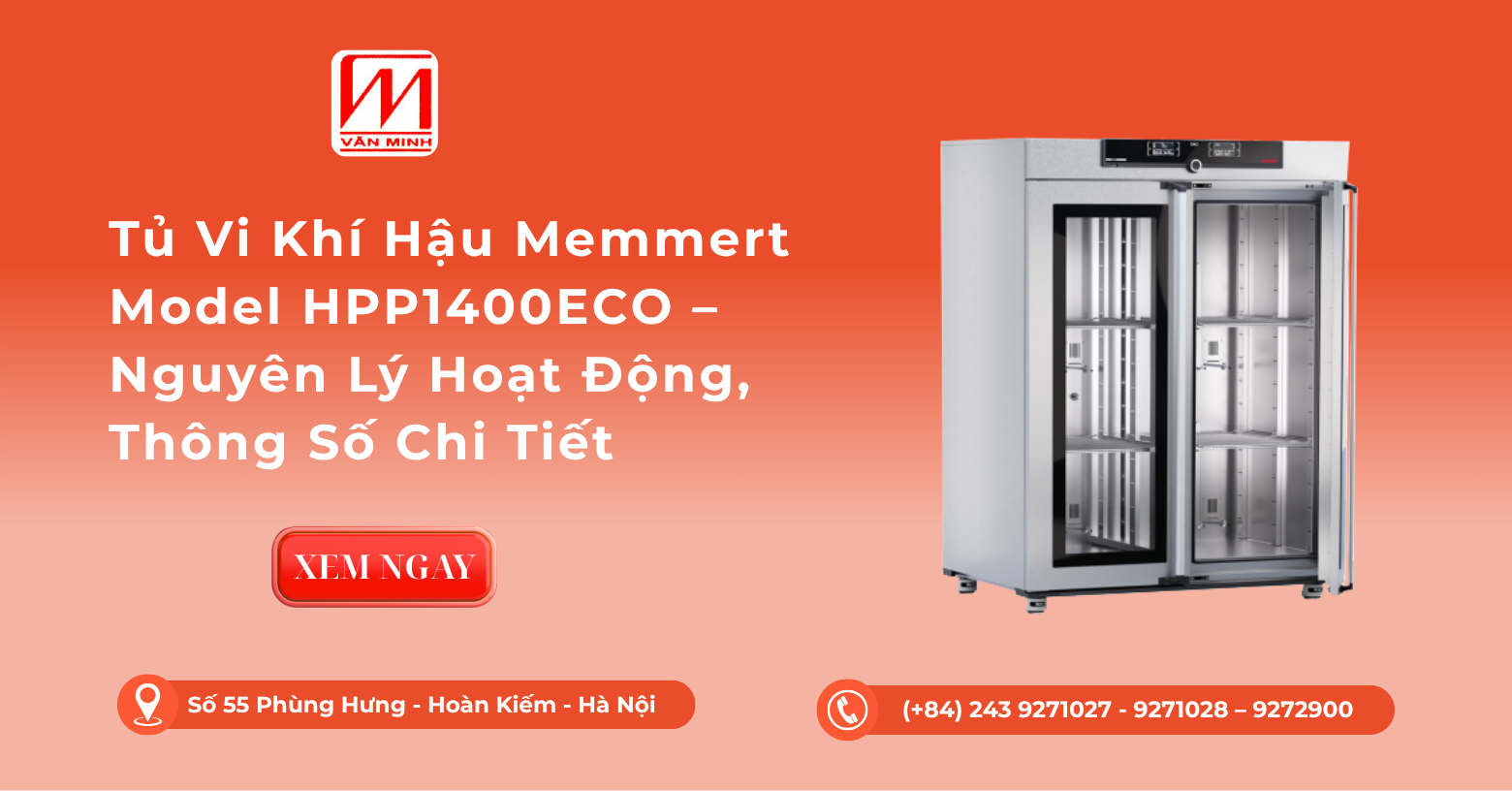 Tủ Vi Khí Hậu Memmert Model HPP1400ECO – Nguyên Lý Hoạt Động, Thông Số Chi Tiết