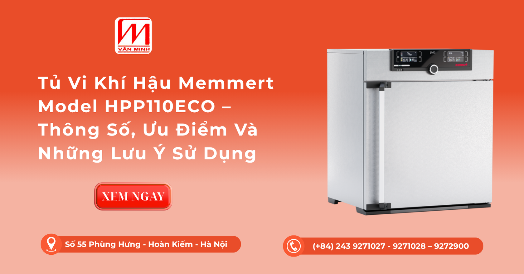 Tủ Vi Khí Hậu Memmert Model HPP110ECO – Thông Số, Ưu Điểm Và Những Lưu Ý Sử Dụng