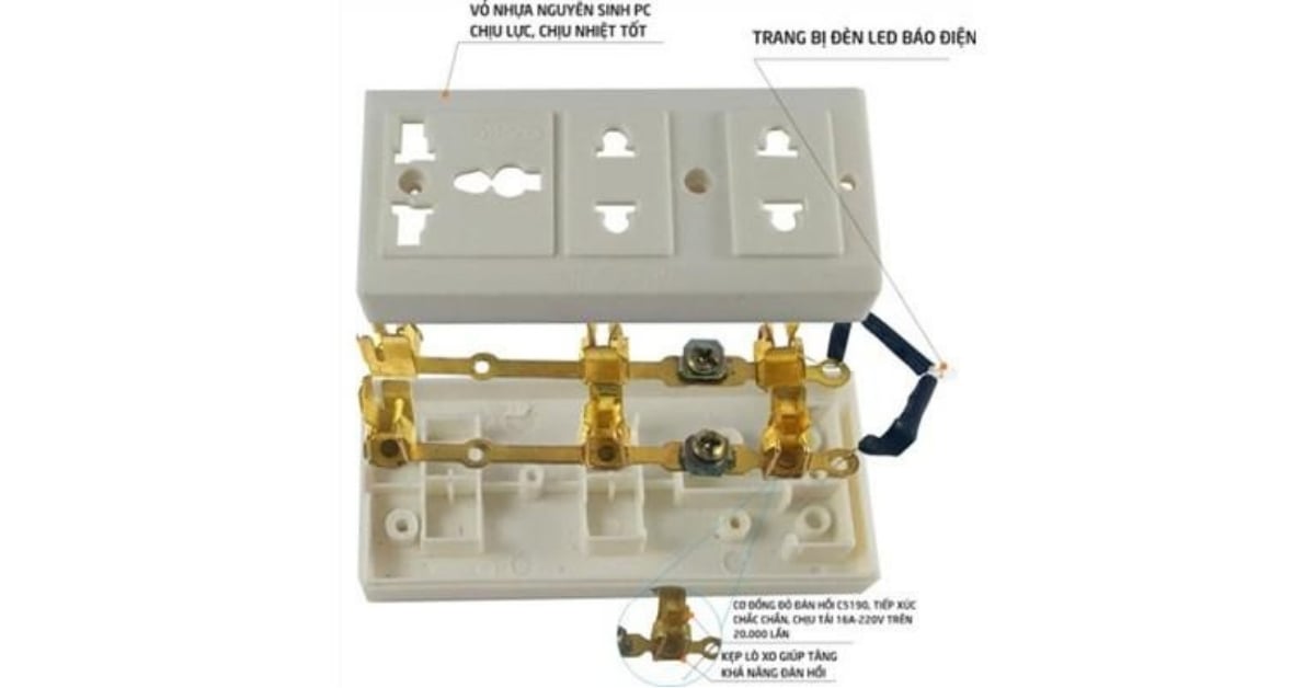 Cấu tạo của ổ cắm điện