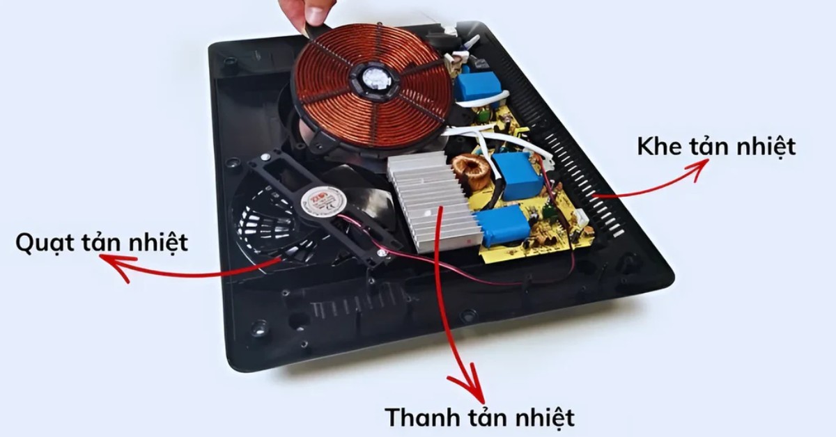 vuanhhome - Bộ phận tản nhiệt bếp từ là gì? Vai trò quan trọng của nó