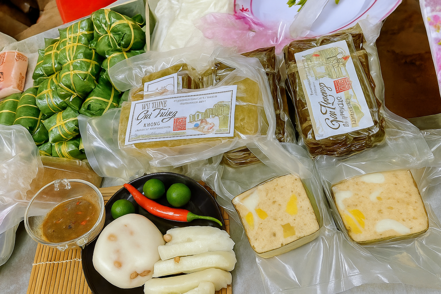 Làng Nộn Khê độc đáo đặc sản bánh Đúc, Giò trứng béo ngậy