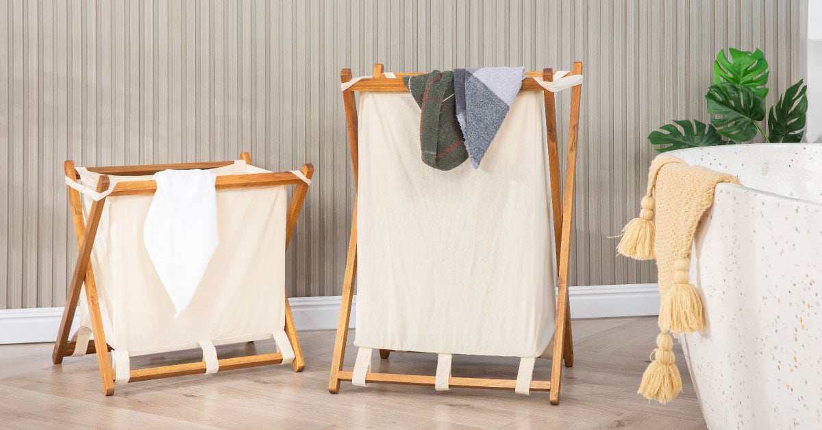 Giỏ Đựng Quần Áo Khung Gỗ – X-Frame Laundry Hamper