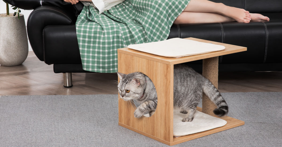 Nhà Mèo Kết Hợp Trụ Cào Móng - Cat Scratcher and Tree