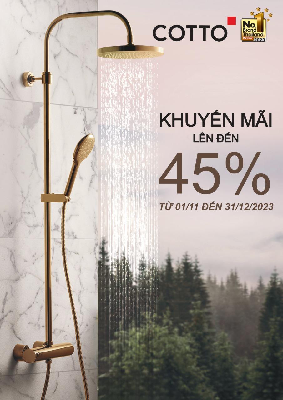Cotto khuyến mãi lên đến 45% từ ngày 1/11/2023 đến 31/12/2023