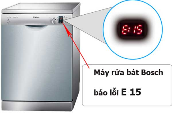 Máy rửa bát Bosch lỗi E15: Nguyên nhân và cách khắc phục