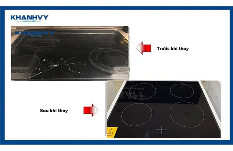 Thay mặt kính bếp điện từ Kaff uy tín tại Khánh Vy Home
