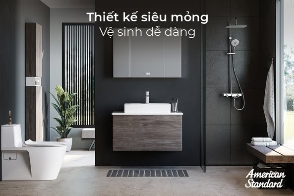 THIẾT KẾ SIÊU MỎNG – VỆ SINH DỄ DÀNG, NÂNG TẦM PHÒNG TẮM HIỆN ĐẠI
