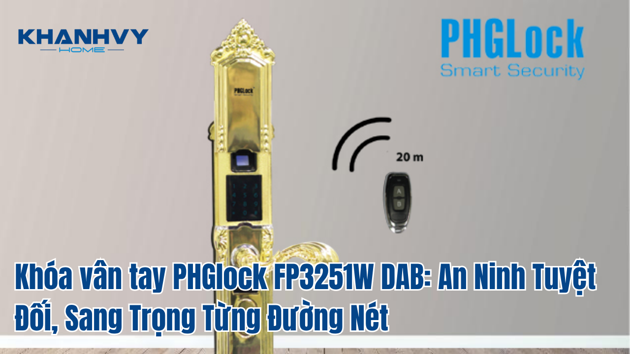 Khóa vân tay PHGlock FP3251W DAB: An Ninh Tuyệt Đối, Sang Trọng Từng Đường Nét