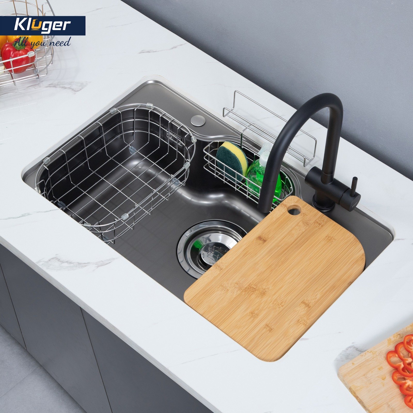 Chậu Rửa Bát Kluger KT8050FB – S80 Plus: Đẳng Cấp Cho Gian Bếp Hiện Đại!