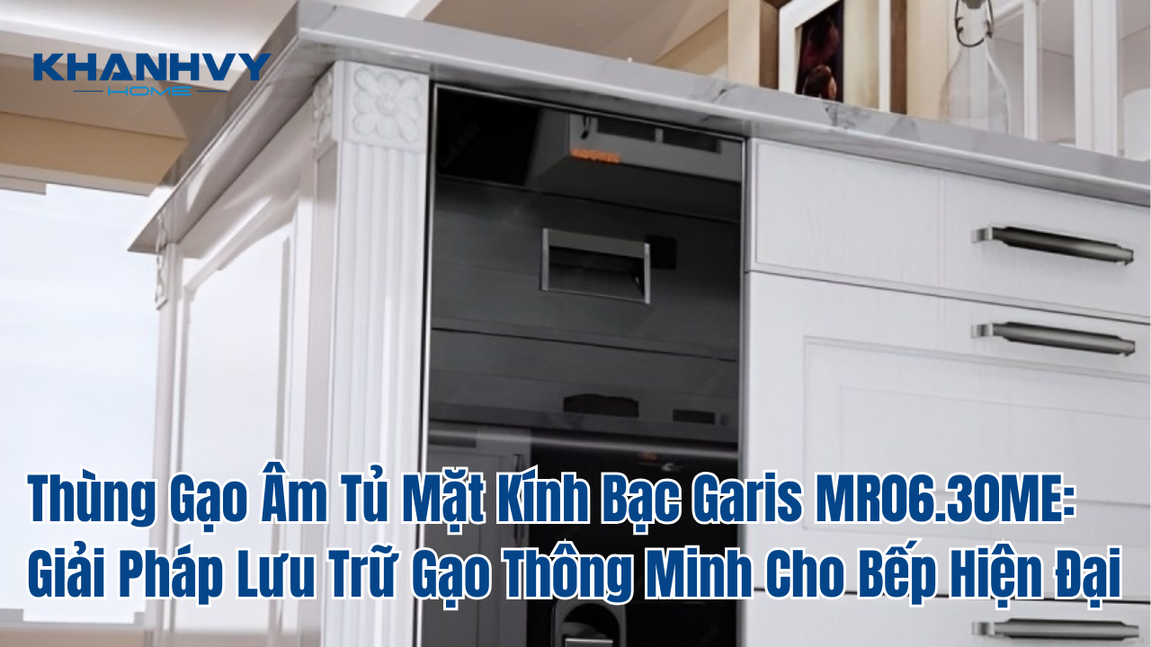 Thùng Gạo Âm Tủ Mặt Kính Bạc Garis MR06.30ME: Giải Pháp Lưu Trữ Gạo Thông Minh Cho Bếp Hiện Đại
