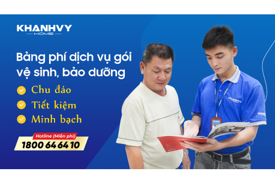 Bảng phí dịch vụ vệ sinh, bảo dưỡng gói tri ân khách hàng