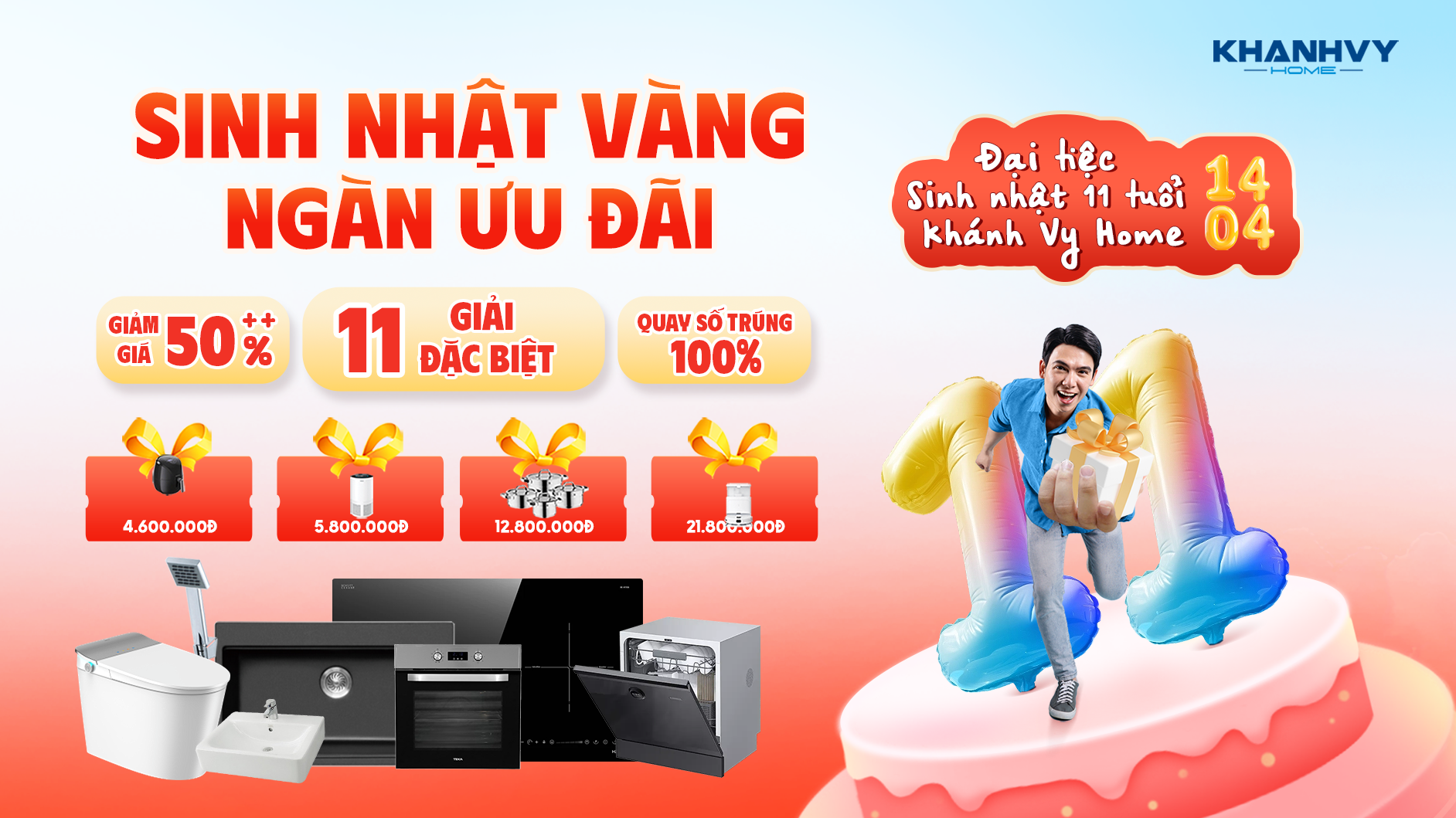 MỪNG SINH NHẬT 11 NĂM KHÁNH VY HOME - ĐẠI TIỆC ƯU ĐÃI HẤP DẪN !