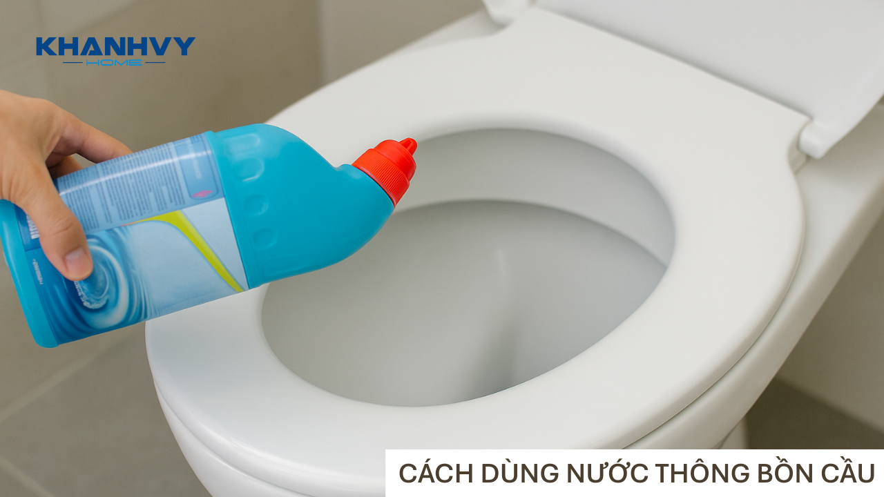 Cách dùng nước thông bồn cầu đơn giản, hiệu quả cao
