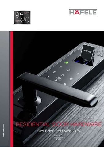 Catalogue Hafele 2018 báo giá Khóa cửa điện tử, phụ kiện khóa cửa Hafele