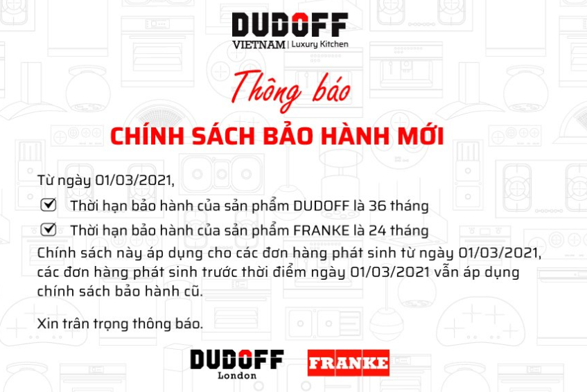 Chính sách bảo hành Dudoff