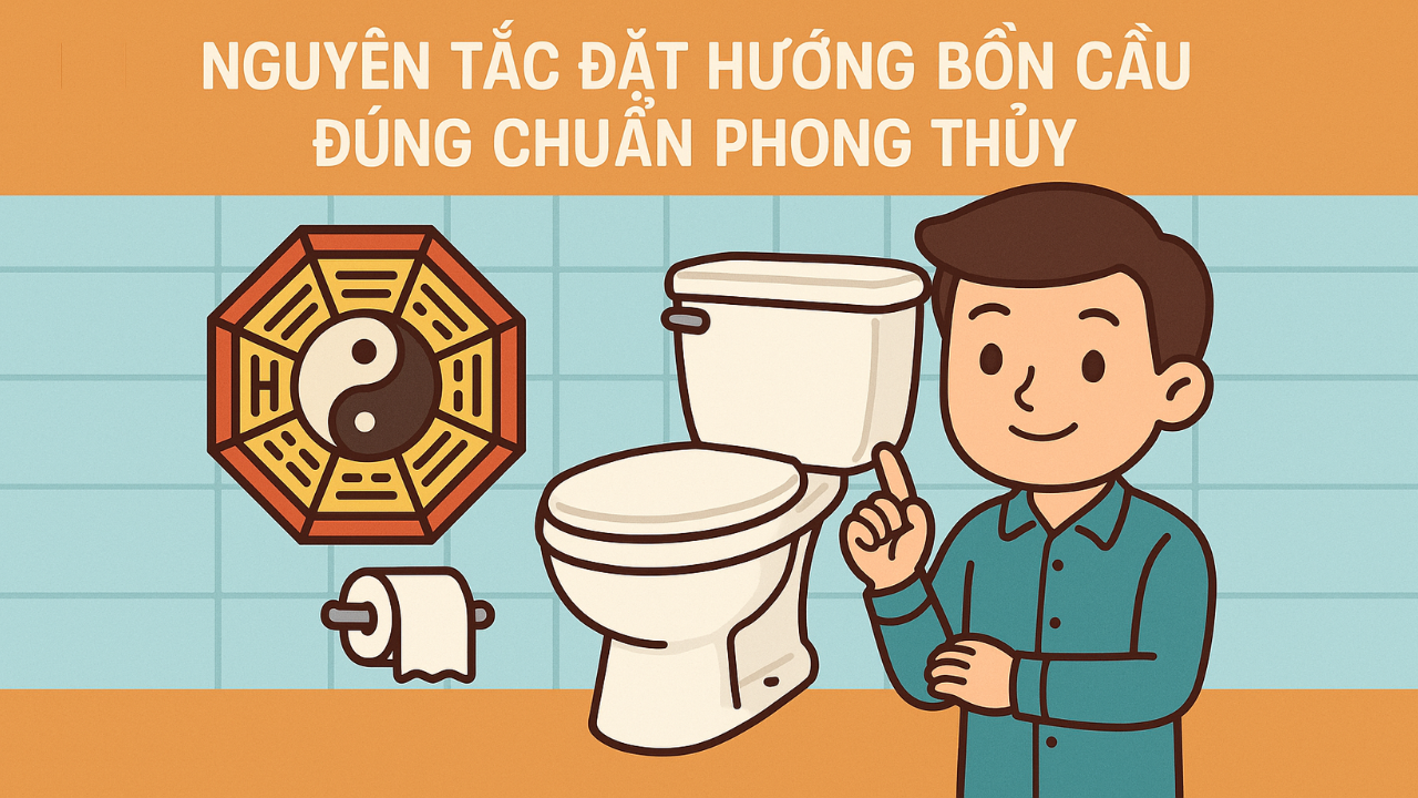 Nguyên tắc đặt hướng bồn cầu đúng chuẩn phong thủy