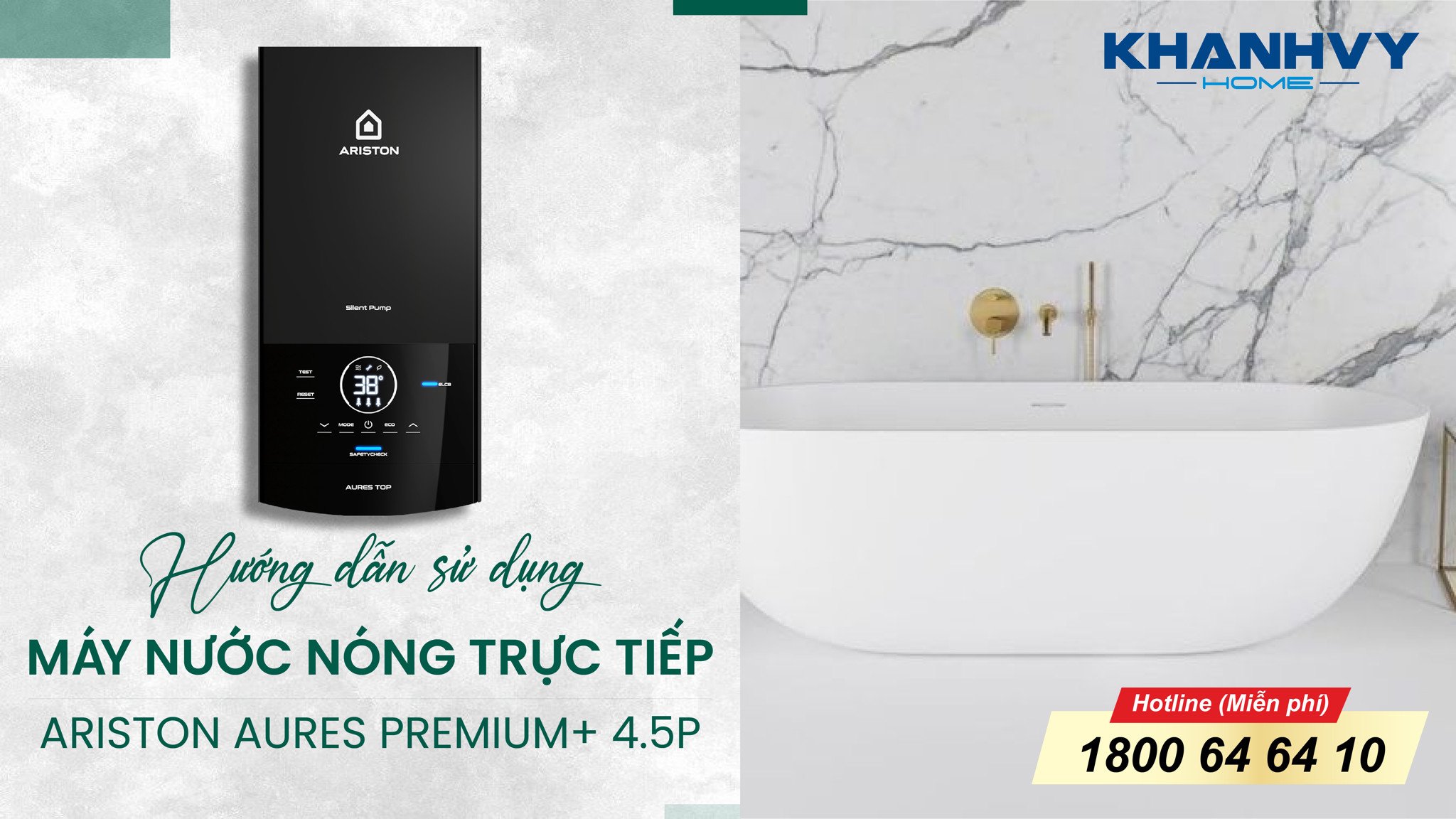 Hướng Dẫn Sử Dụng Máy Nước Nóng Trực Tiếp Ariston AURES PREMIUM+ 4.5P