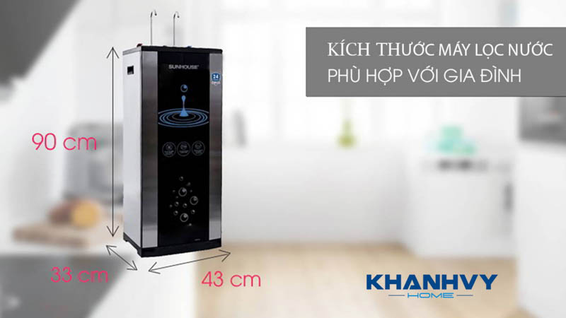 Kích thước máy lọc nước phù hợp với gia đình