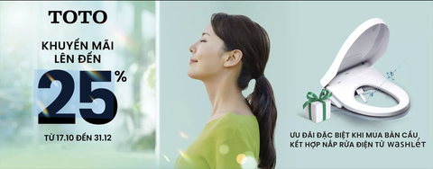 TOTO Ưu đãi lên đến 25% từ 17.10 đến 31.12.2022 tại Khánh Vy Home
