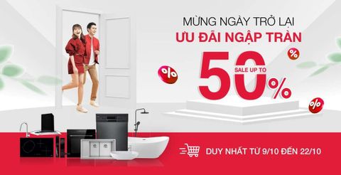 Hafele Ưu Đãi 50% Mừng Ngày Trở Lại tại Khánh Vy Home