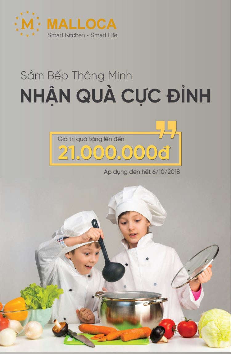 MALLOCA SẮM BẾP THÔNG MINH – NHẬN QUÀ CỰC ĐỈNH
