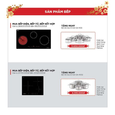 MALLOCA - TẾT ĐẾN RỘN RÀNG BẾP ĐẸP NHÀ SANG