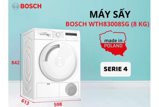 Tối Ưu Hóa Hiệu Suất Máy Sấy Quần Áo Bosch WTH83008SG Serie 4: Hướng Dẫn Từ Khánh Vy Home