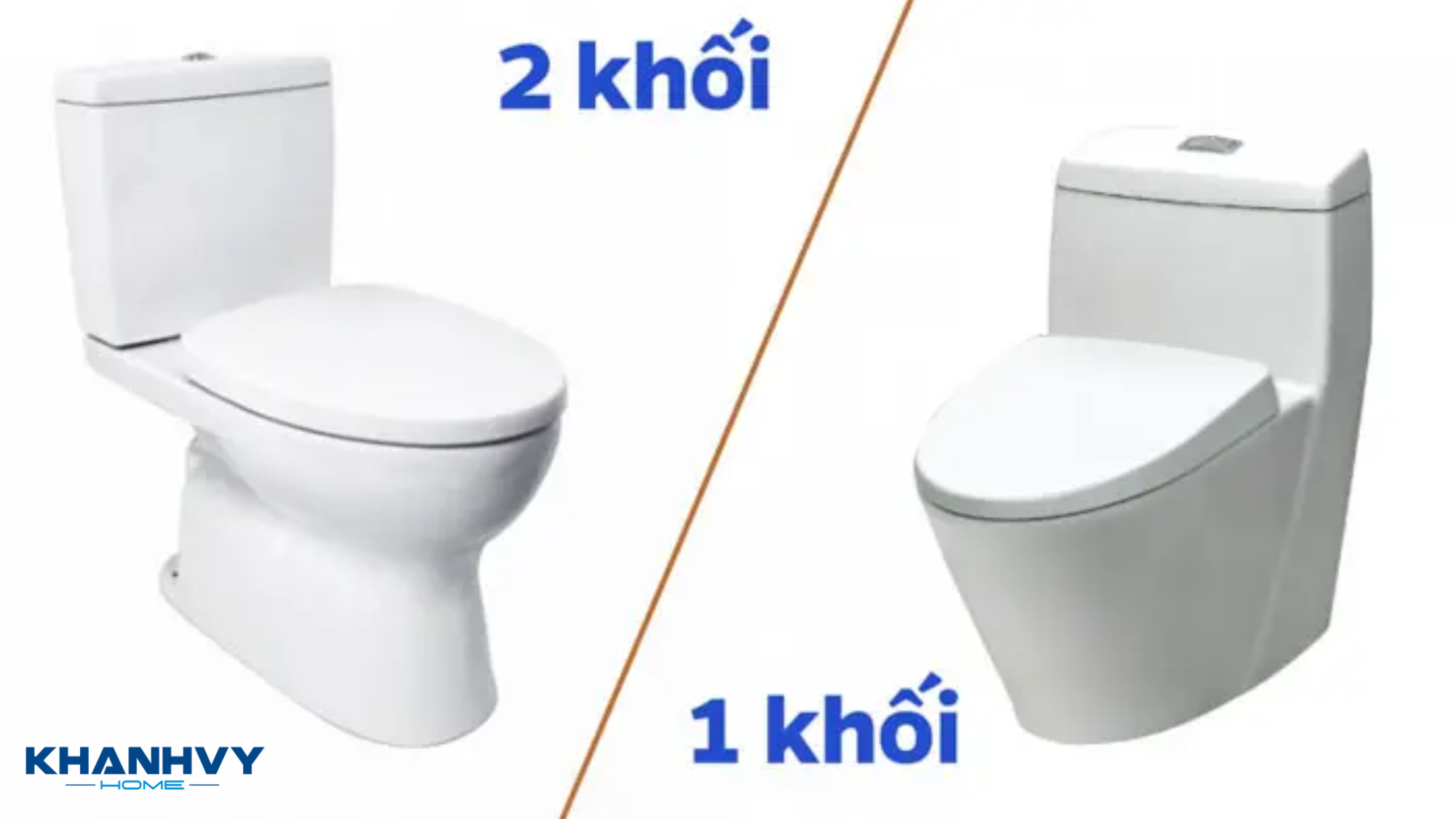 Nên dùng bồn cầu 1 khối hay 2 khối? Ưu nhược điểm từng loại