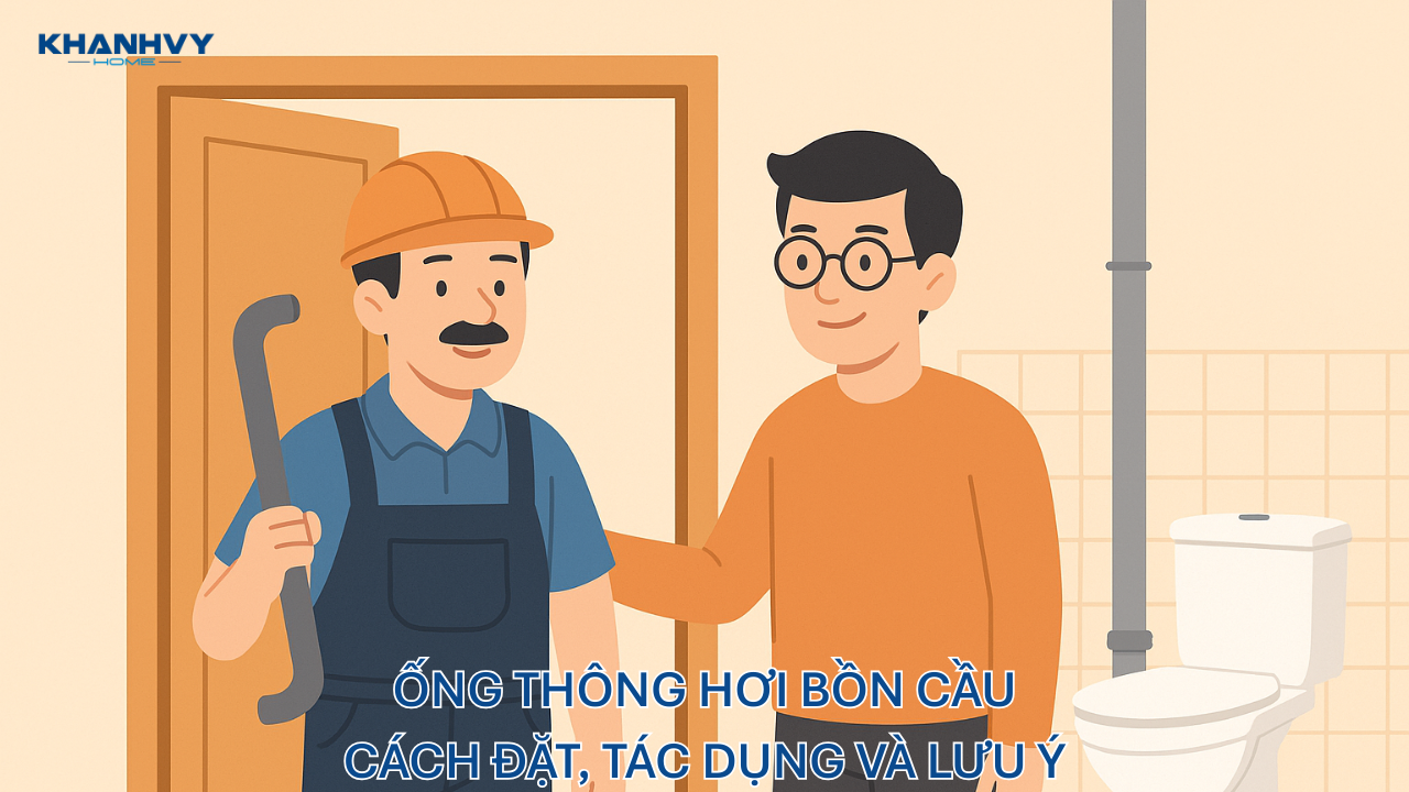 Ống thông hơi bồn cầu: Cách đặt, tác dụng và lưu ý