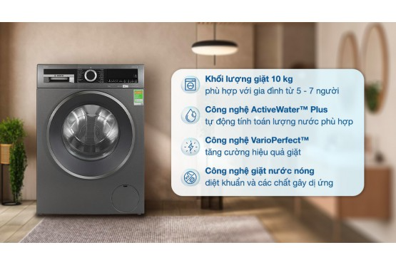 Hướng Dẫn Sử Dụng Máy Giặt Bosch 10 kg WGG254A0VN5 Đơn Giản và Hiệu Quả