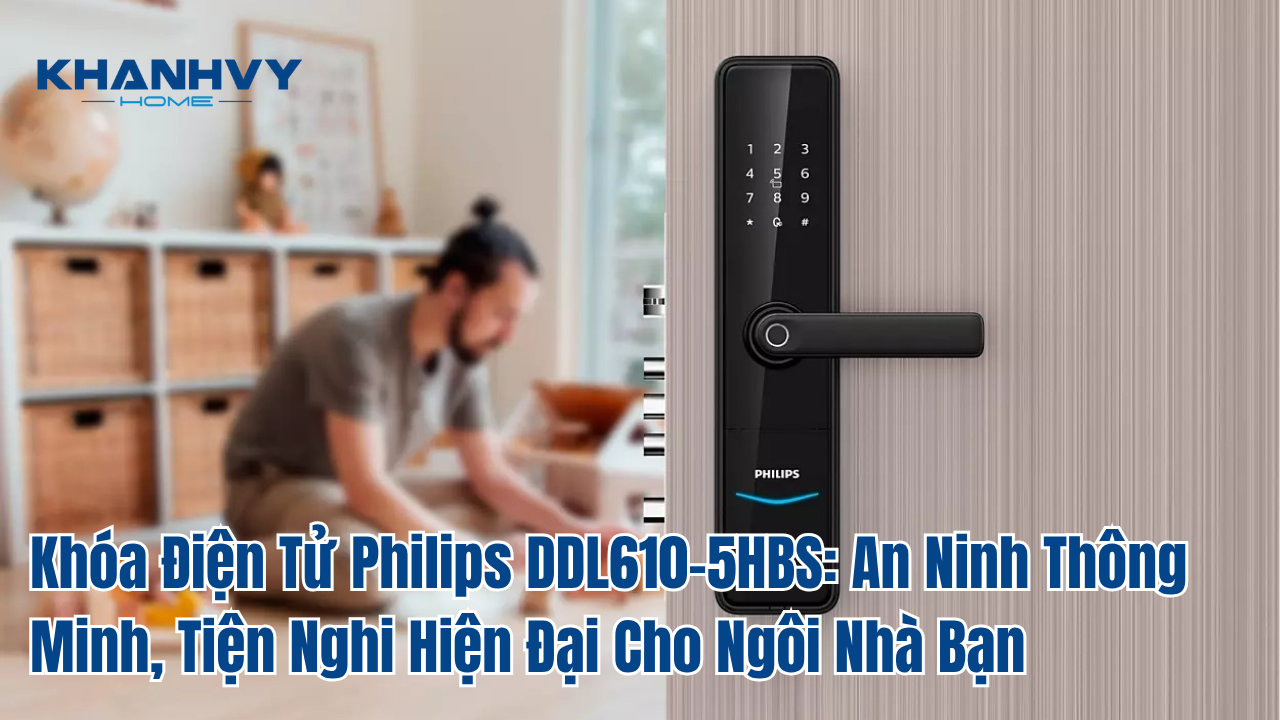 Khóa Điện Tử Philips DDL610-5HBS: An Ninh Thông Minh, Tiện Nghi Hiện Đại Cho Ngôi Nhà Bạn