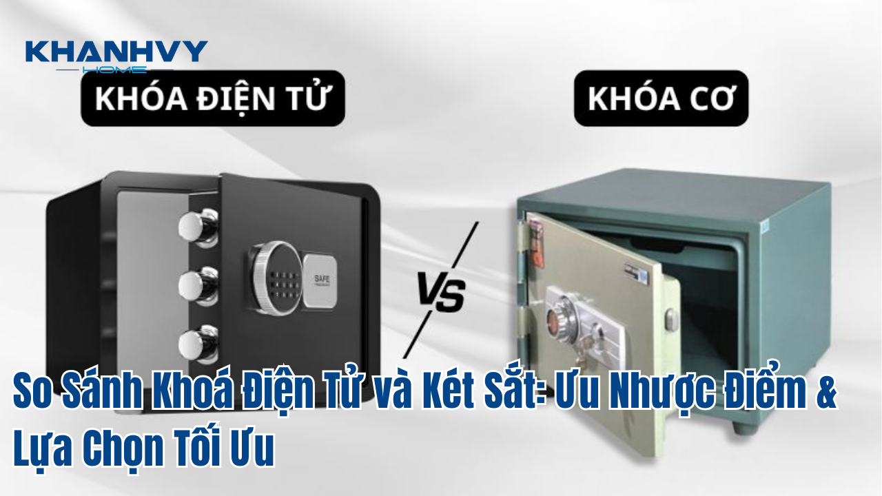 So sánh khoá điện tử và két sắt: ưu nhược điểm & lựa chọn tối ưu