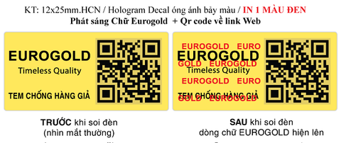 Hướng dẫn kích hoạt bảo hành và phân biệt hàng thật hàng giả của Eurogold