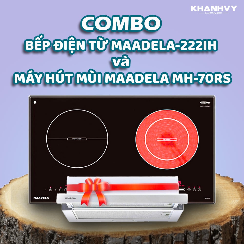 Combo bếp điện từ Maadela MD-222IH và máy hút mùi Maadela MH-70RS là sự kết hợp hoàn hảo cho căn bếp hiện đại, mang lại trải nghiệm nấu nướng tiện nghi và hiệu quả.