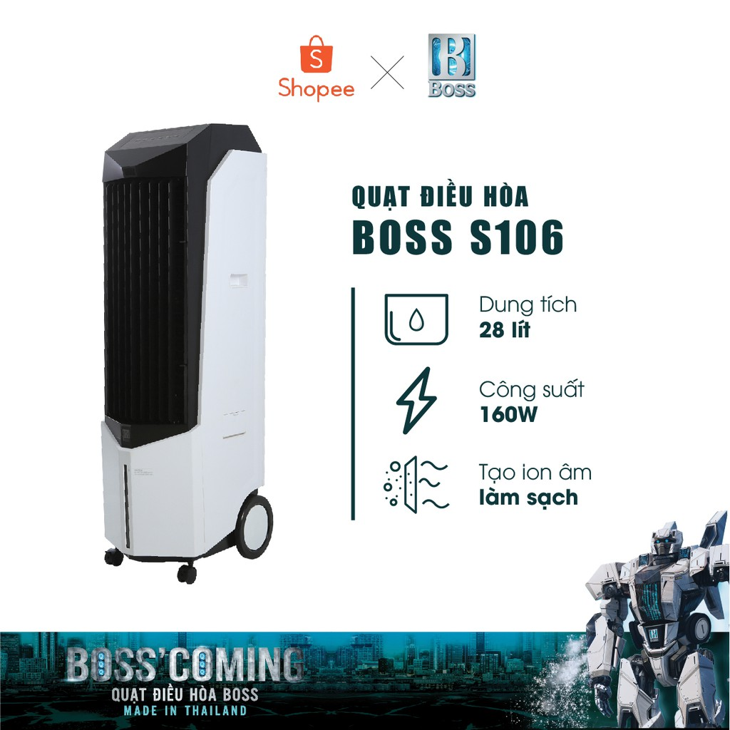Quạt điều hòa Boss S106 – Giải pháp làm mát tiết kiệm điện cho ngày hè!