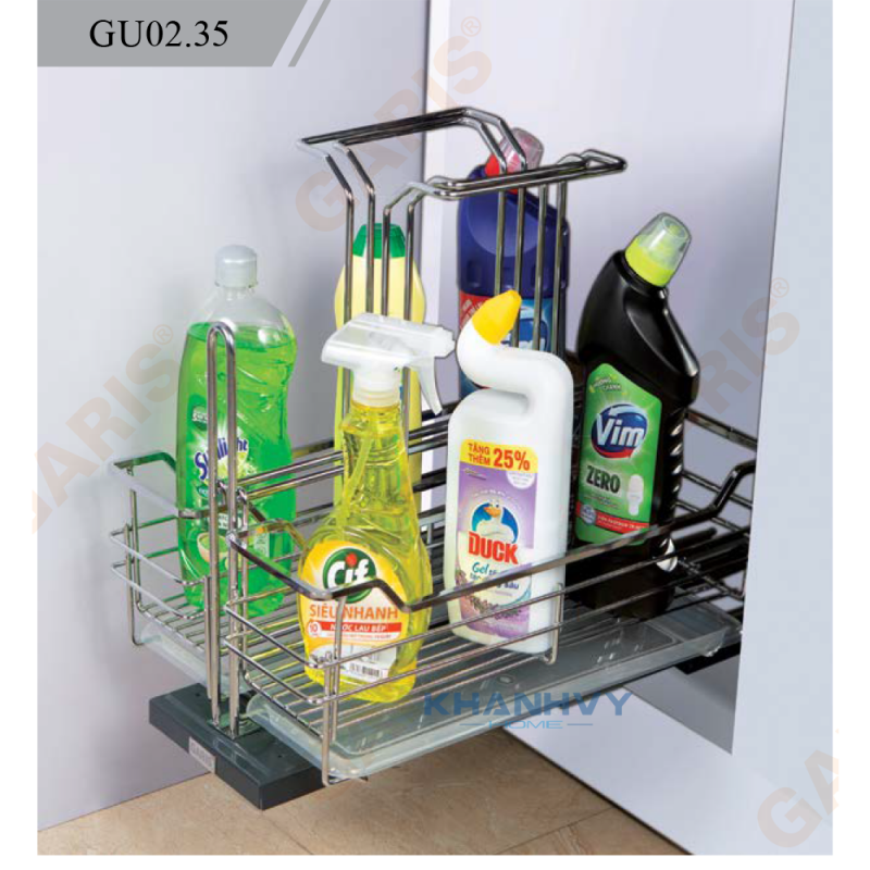 Giá Để Chất Tẩy Rửa GU02.35: Giải Pháp Lưu Trữ Thông Minh Cho Tủ Bếp Gọn Gàng