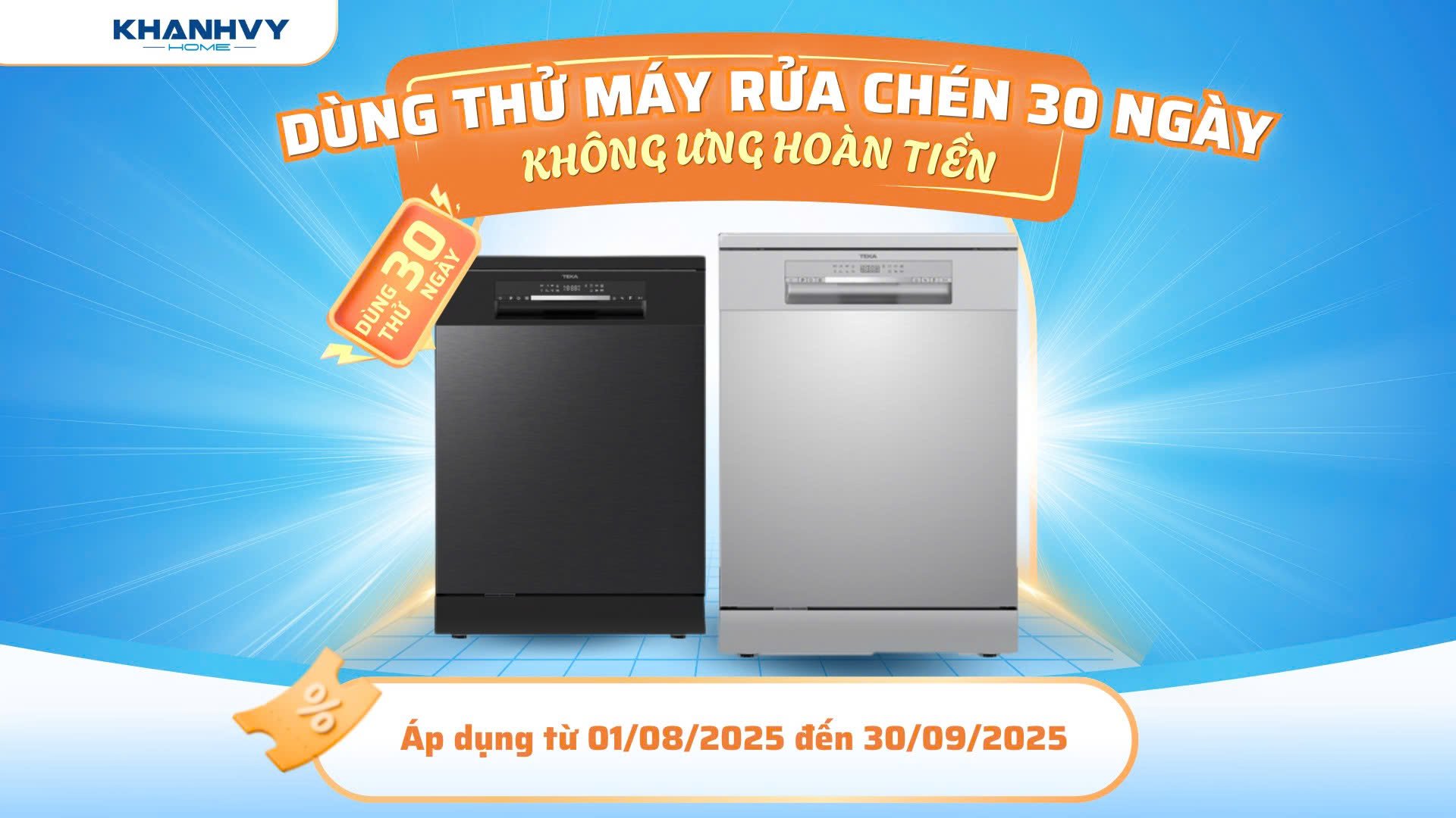 DÙNG THỬ MÁY RỬA CHÉN 30 NGÀY KHÔNG ƯNG HOÀN TIỀN