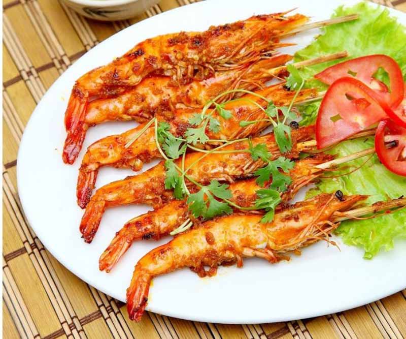 Tôm nướng sa tế thơm phức