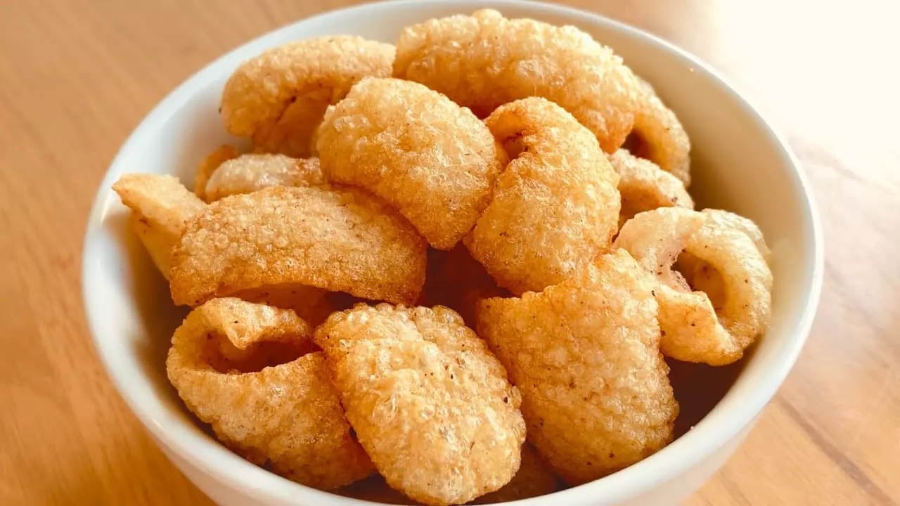 Cách làm da heo chiên giòn nồi chiên không dầu với bột chiên xù
