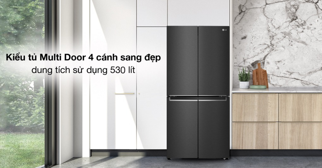 Tủ lạnh Multi Door LG Inverter 530 lít GRB53MB 4 cánh