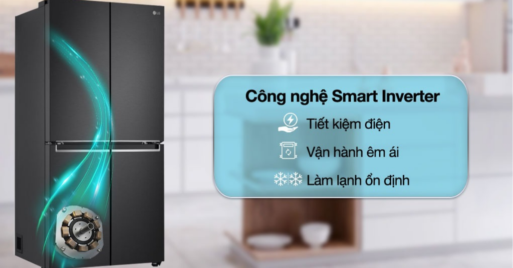 Công nghệ Smart Inverter của Tủ lạnh Multi Door LG Inverter 530 lít GR-B53MB