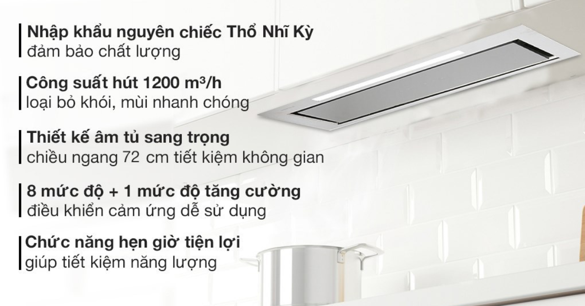 Đặc điểm nổi bật của Máy hút mùi âm tủ Hafele HH-BI72A 533.80.027