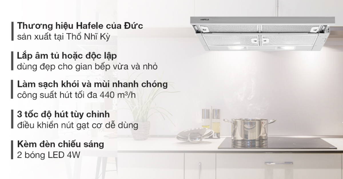 Đặc điểm nổi bật của Máy hút mùi Hafele HH-S70A 533.89.031 âm tủ