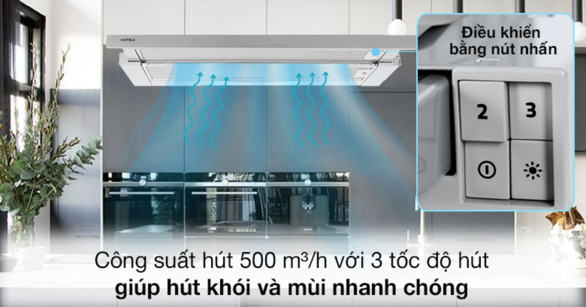 Đặc điểm nổi bật của Máy hút mùi âm tủ Hafele HH-TI90D 539.81.085