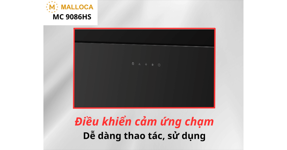 Máy hút khói khử mùi áp tường Malloca MC 9086HS