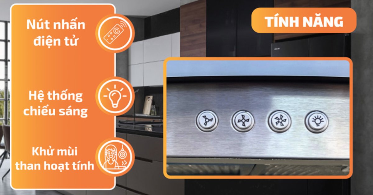 Đặc điểm nổi bật của Máy hút khói khử mùi áp tường Malloca MC 750E